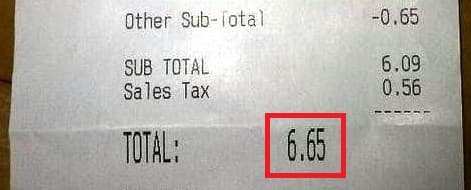 Receipt Example